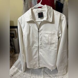 MICHAEL JORDAN loose Fit XS Long Sleeve white blouse. Like new